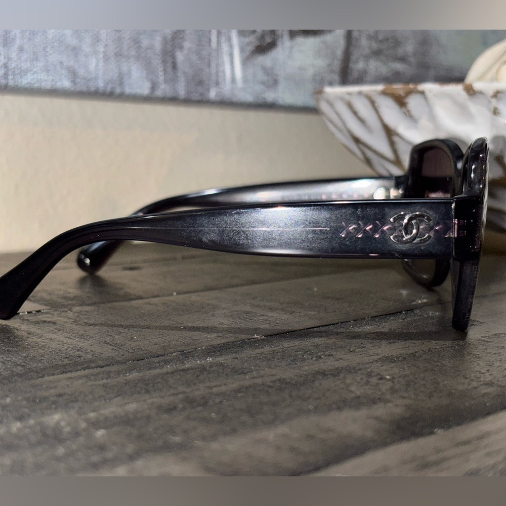 CHANEL Acetate Square CC Sunglasses 5385-A in Black​​​ - Picture 5 of 13